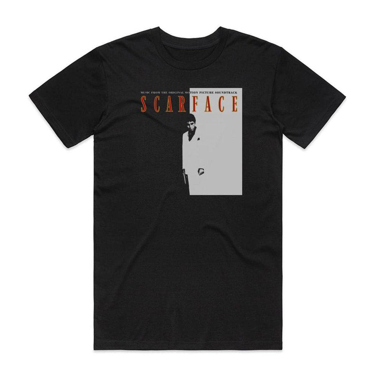 Various Artists Scarface Music From The Original Motion Picture Soundtrack  Album Cover T-Shirt Black