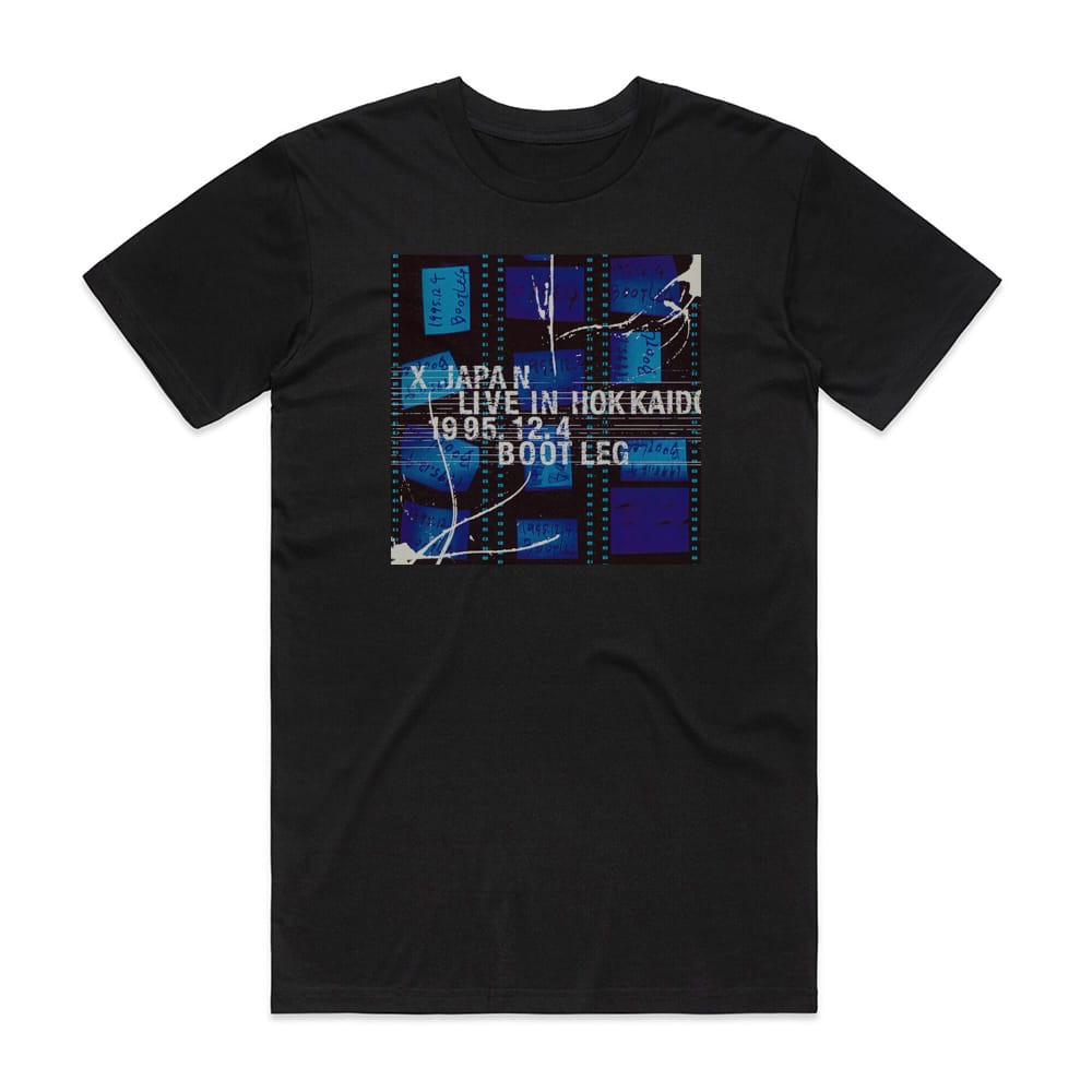 X JAPAN Live In Hokkaido 1995124 Bootleg Album Cover T-Shirt Black