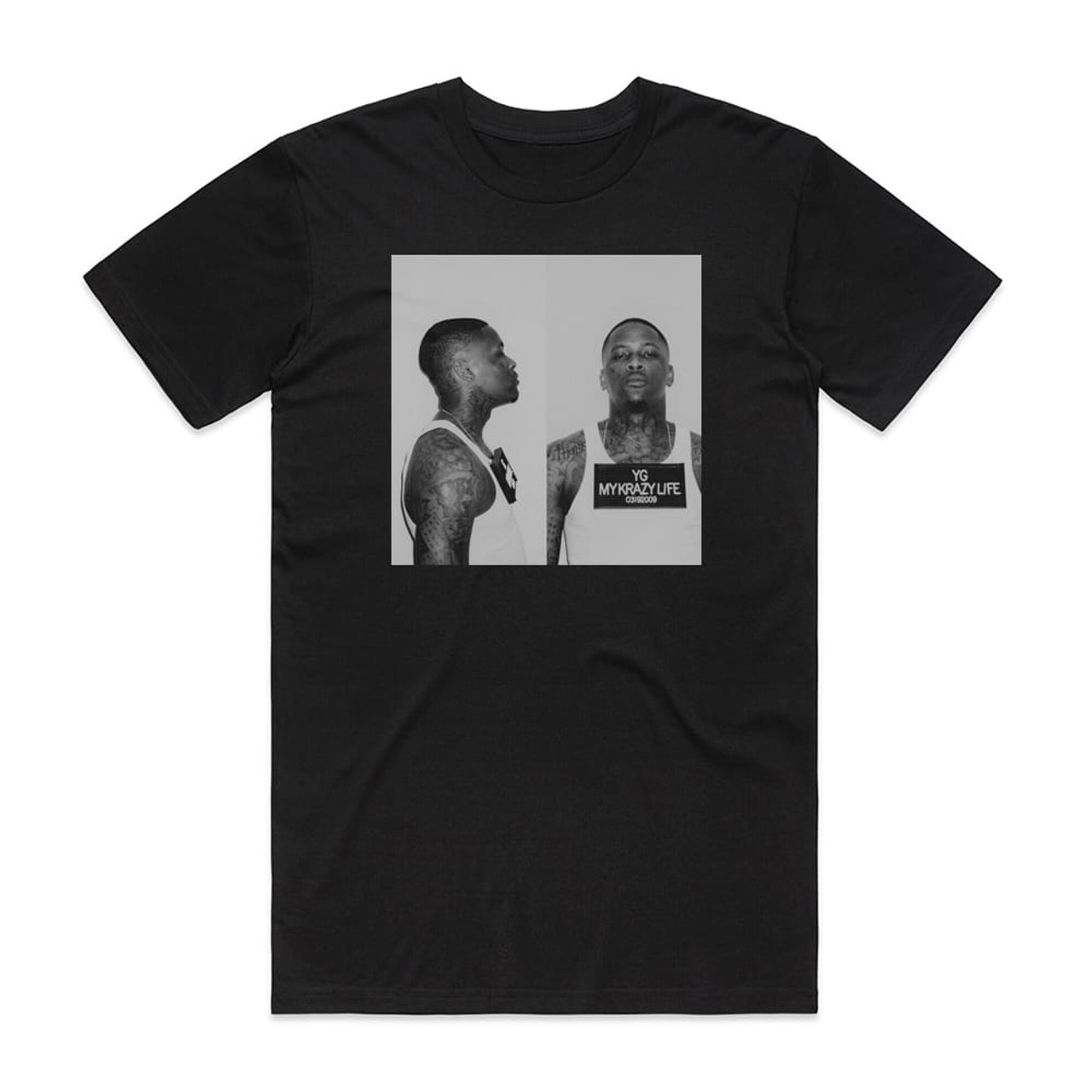 YG My Krazy Life Album Cover T-Shirt Black