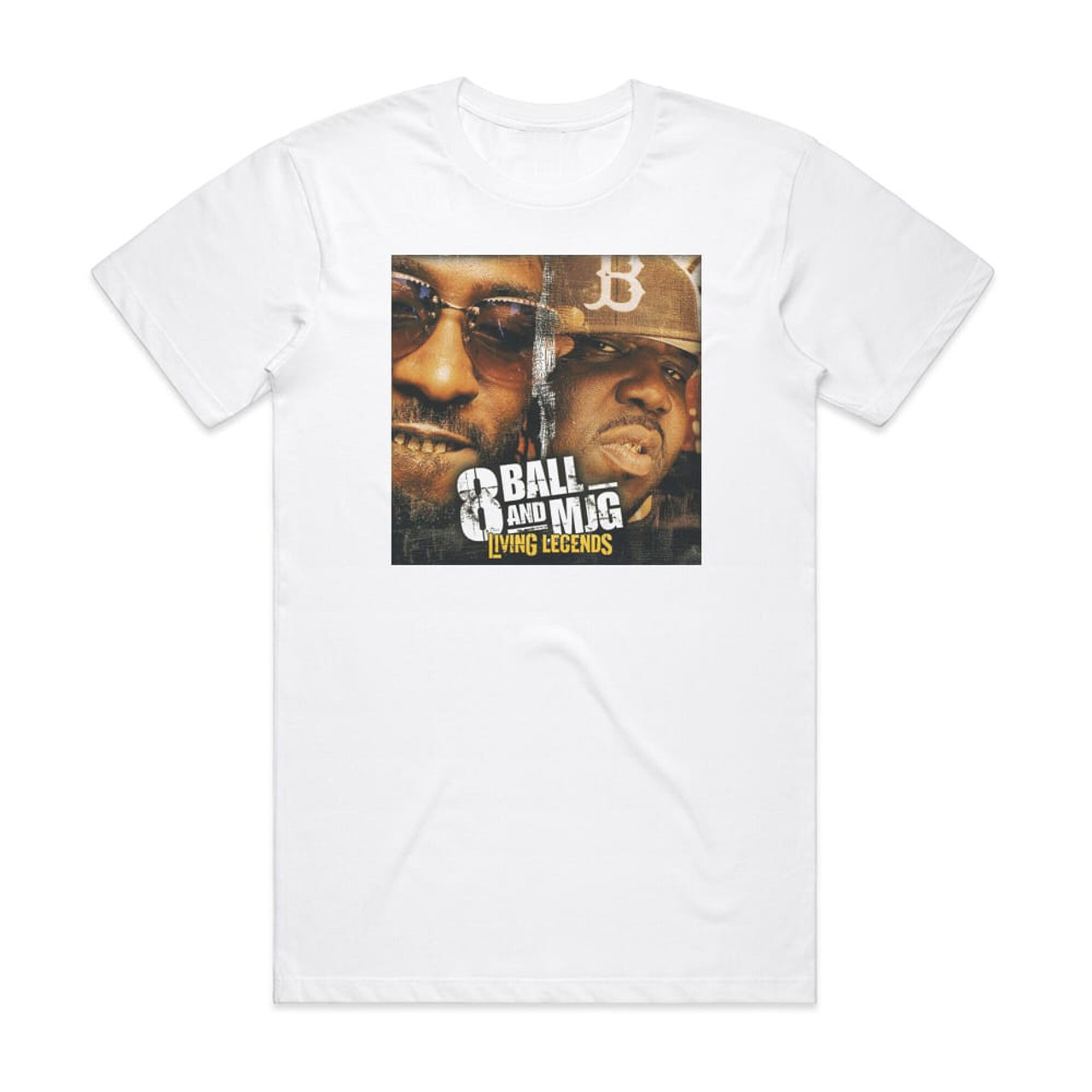 8Ball and MJG Living Legends Album Cover T-Shirt White