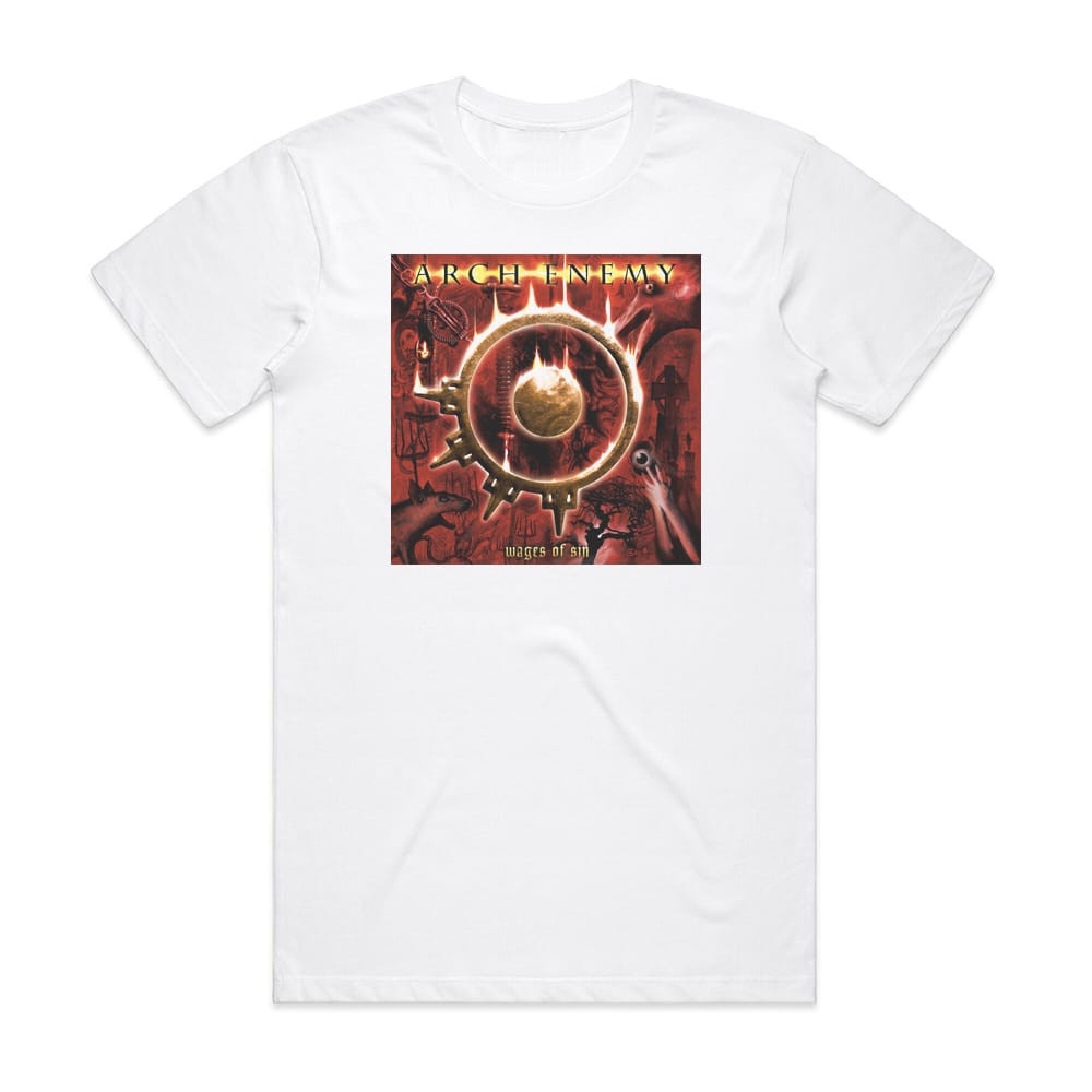 Arch Enemy Wages Of Sin Album Cover T-Shirt White