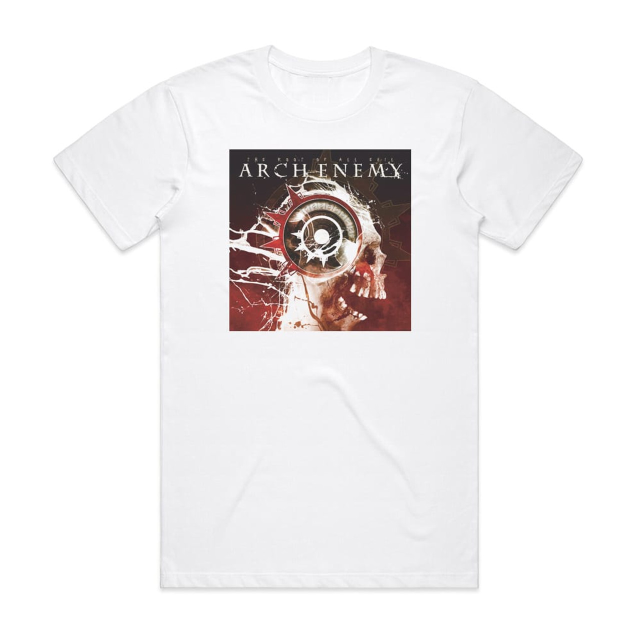 Arch Enemy Root Of All Evil Album Cover T-Shirt White