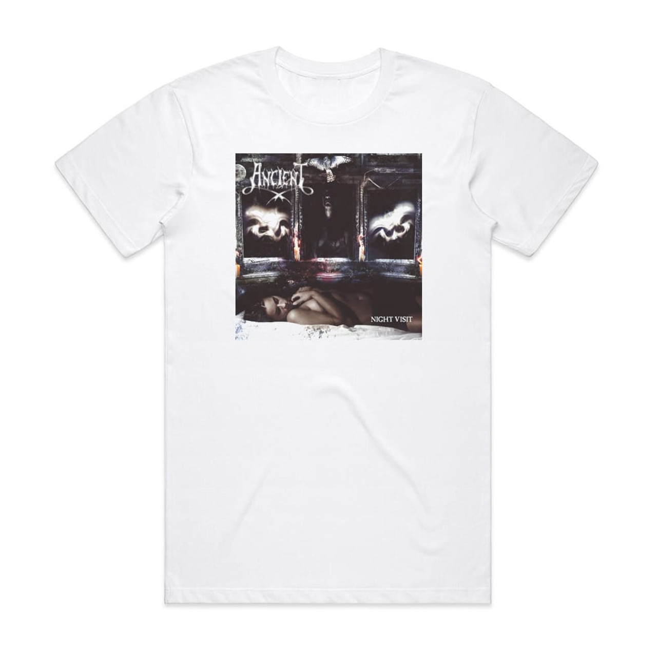 Ancient Night Visit Album Cover T-Shirt White