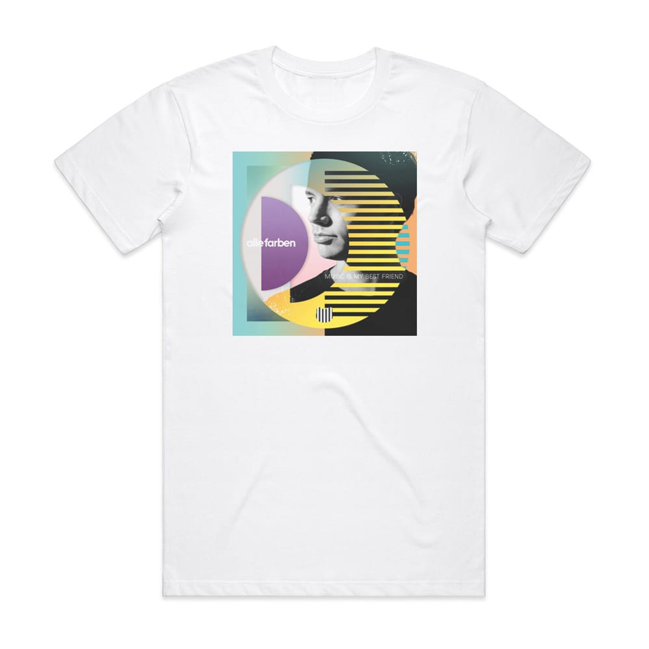 Alle Farben Music Is My Best Friend Album Cover T-Shirt White