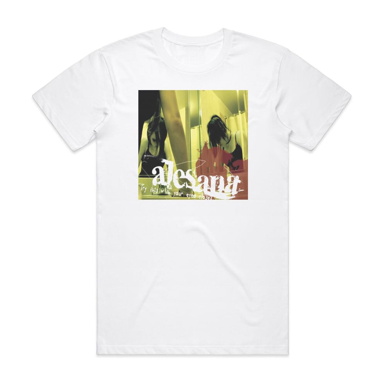 Alesana Try This With Your Eyes Closed Album Cover T-Shirt White