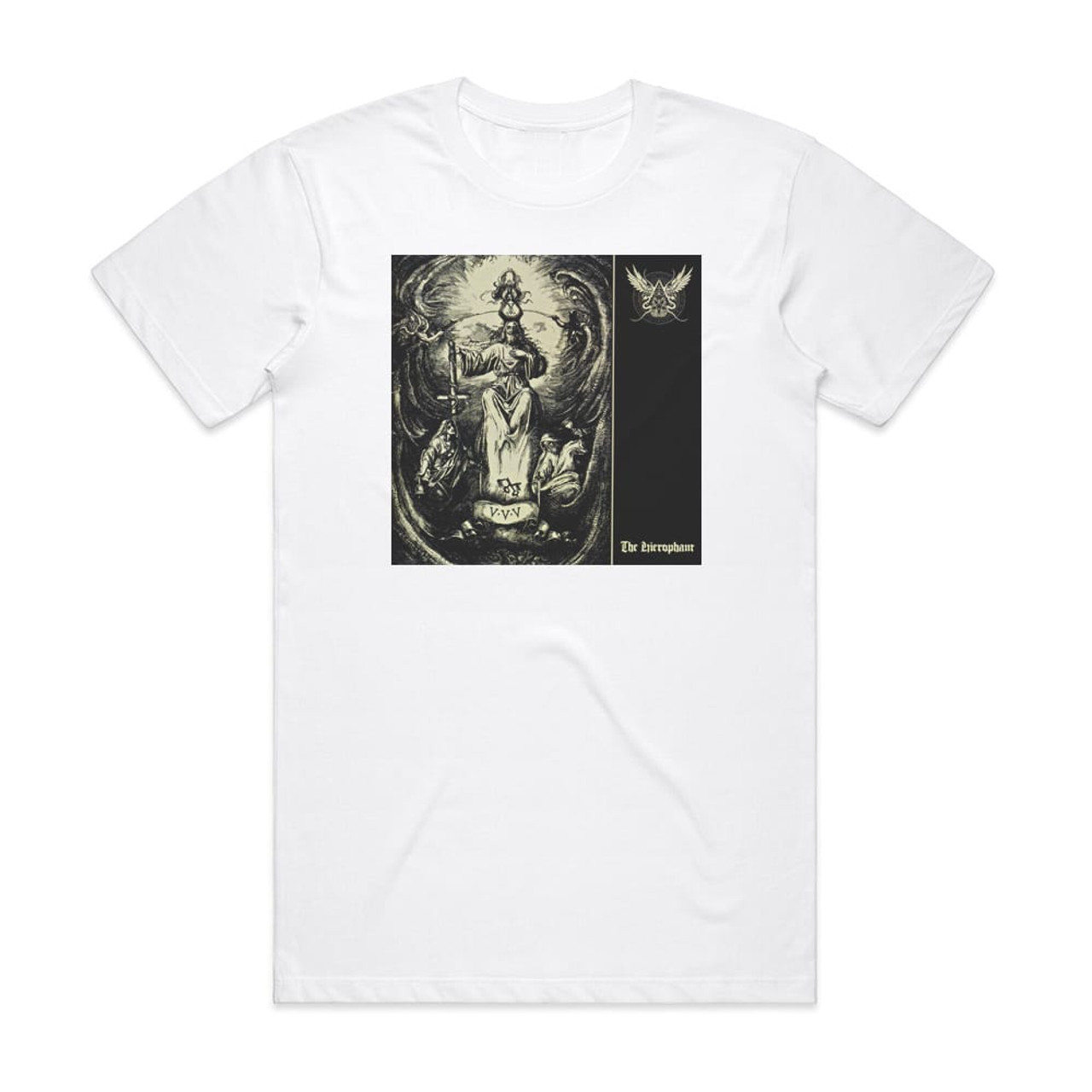 Blaze of Perdition The Hierophant Album Cover T-Shirt White