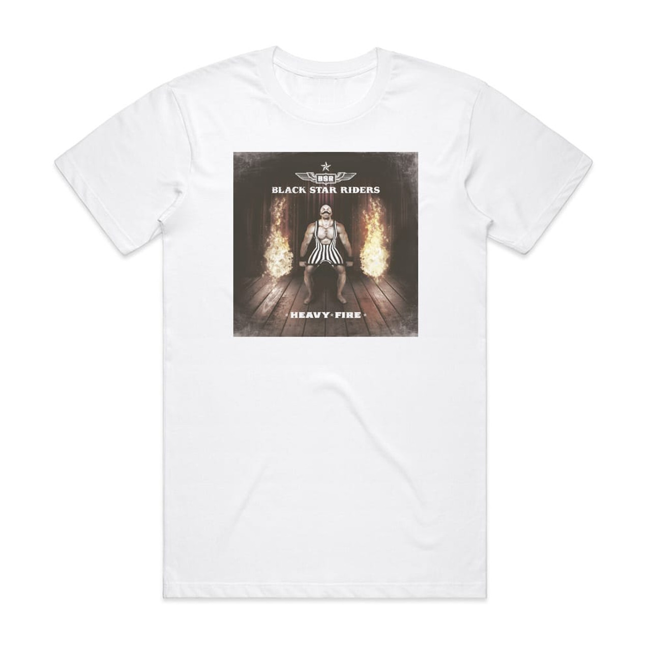 biografi regeringstid lærken Black Star Riders Heavy Fire Album Cover T-Shirt White