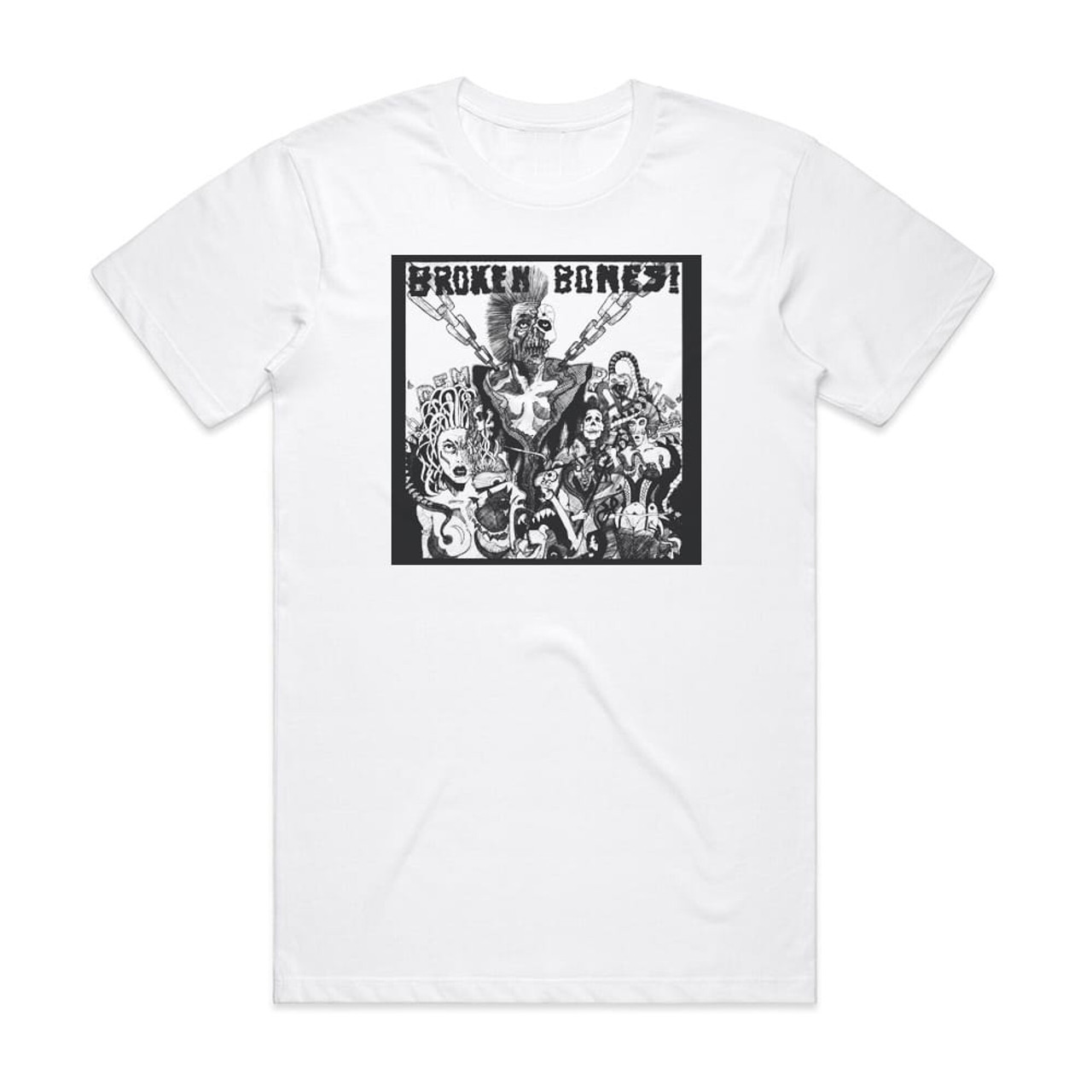 Broken Bones Dem Bones Album Cover T-Shirt White