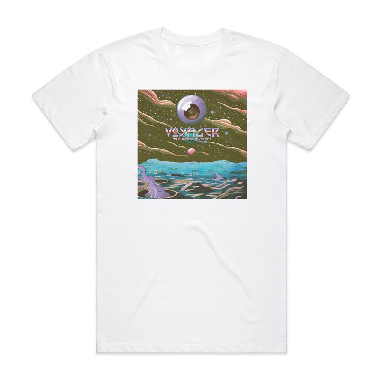 Blueshift Voyager Album Cover T-Shirt White
