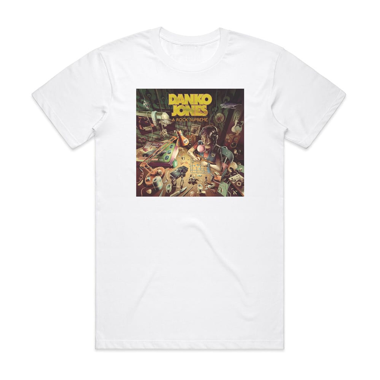 Danko Jones A Rock Supreme Album Cover T-Shirt White