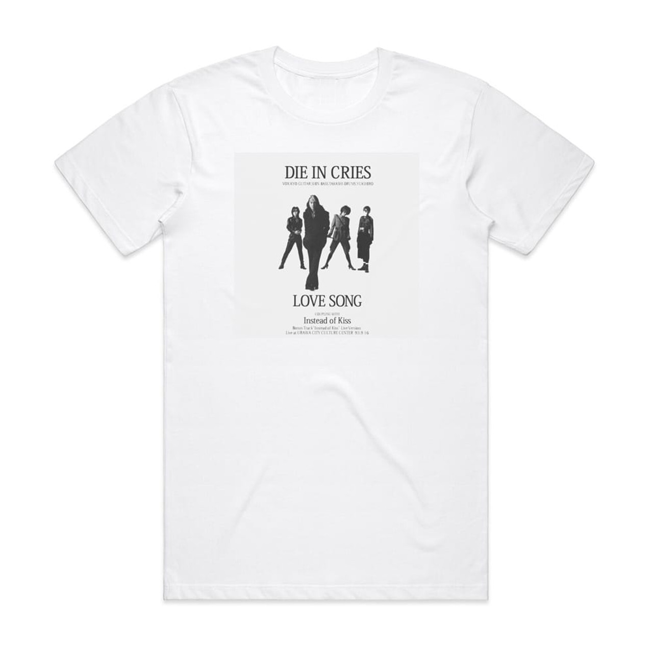 DIE IN CRIES Love Song Album Cover T-Shirt White