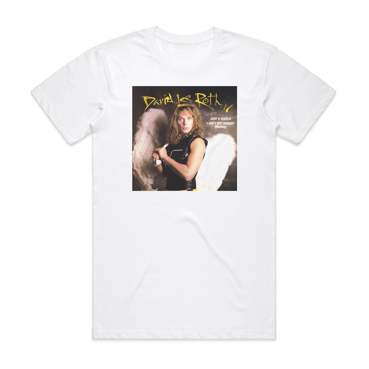 David Lee Roth Just A Gigolo I Aint Got Nobody Medley Album Cover T-Shirt  White
