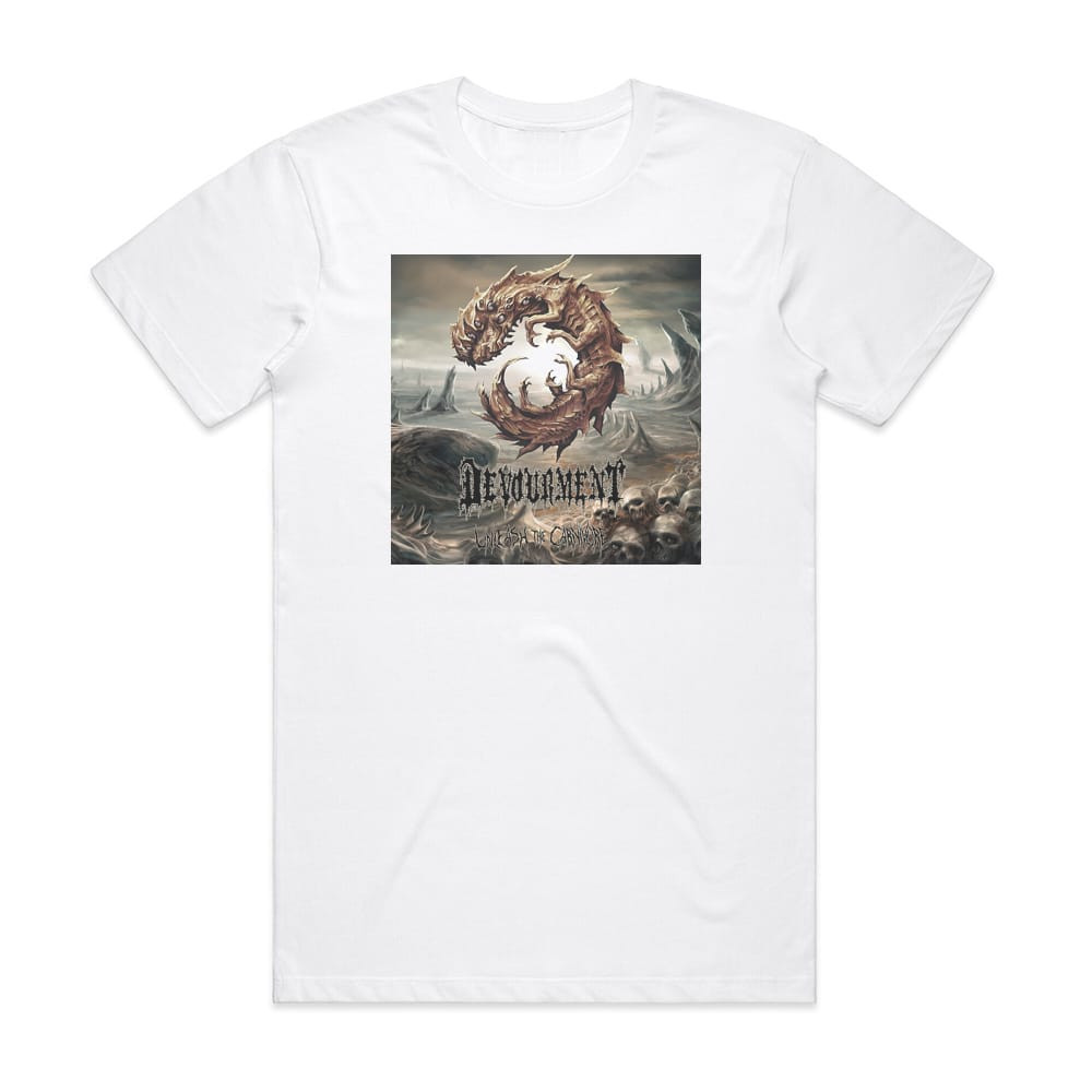 Devourment Unleash The Carnivore Album Cover T-Shirt White