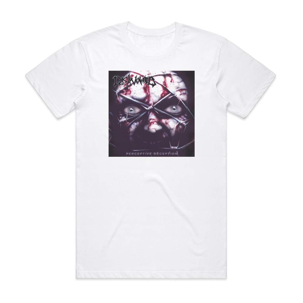 Disavowed Perceptive Deception Album Cover T-Shirt White