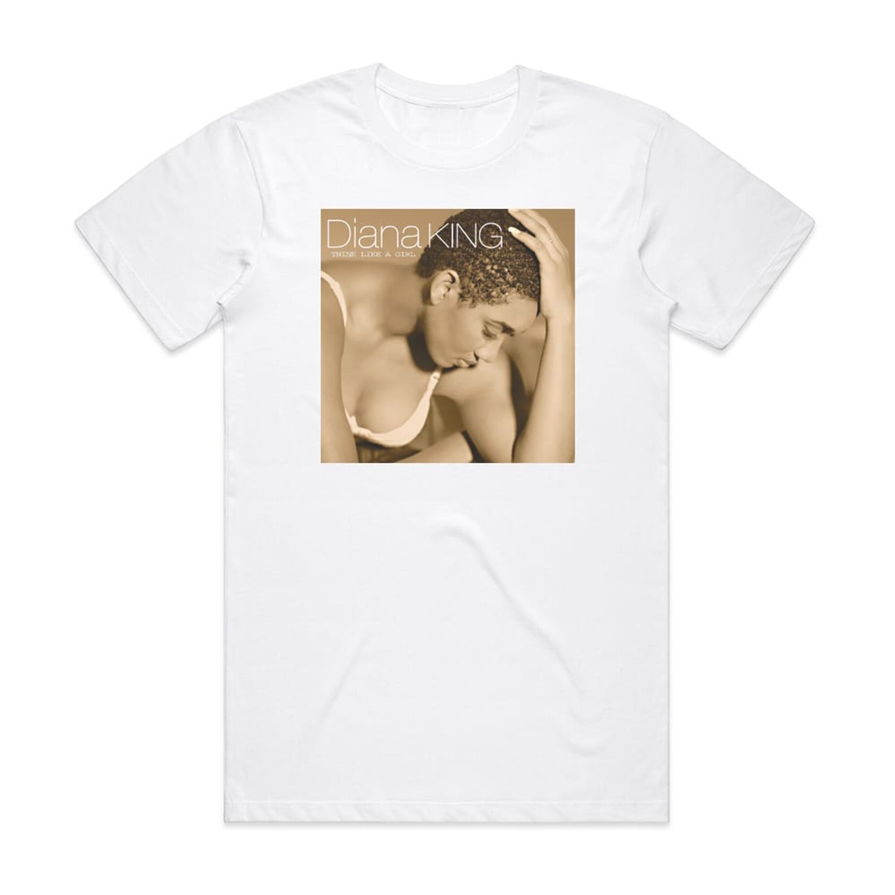 Diana King Think Like A Girl Album Cover T-Shirt White