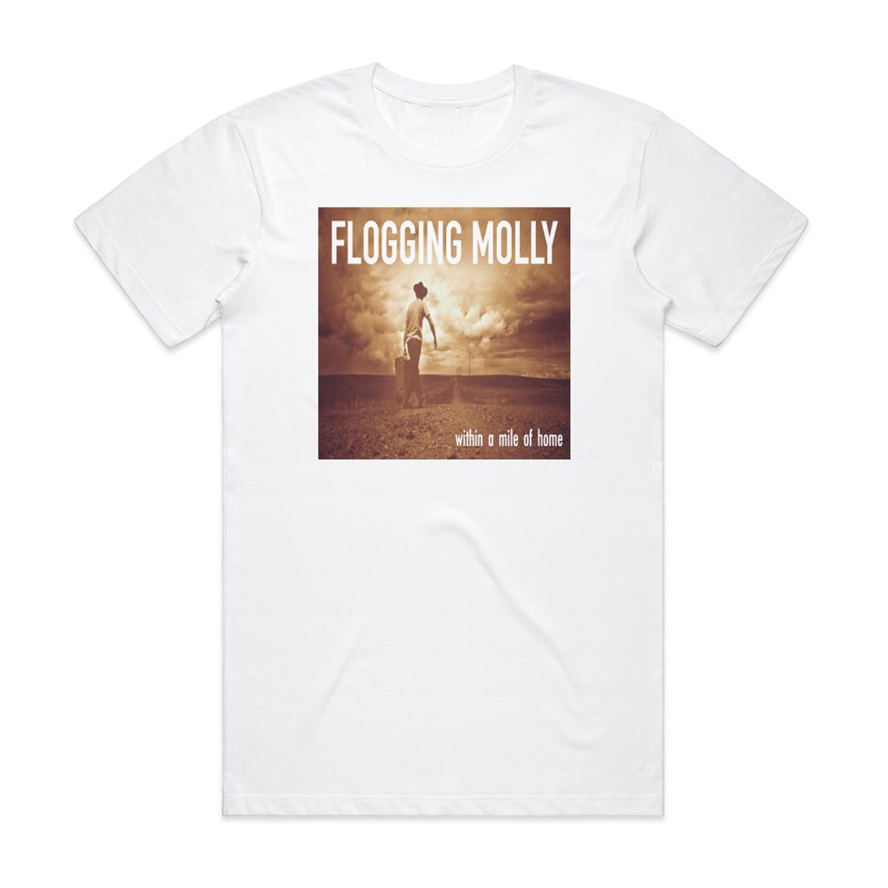 Mile　Flogging　Of　Molly　White　Within　A　Home　Album　Cover　T-Shirt