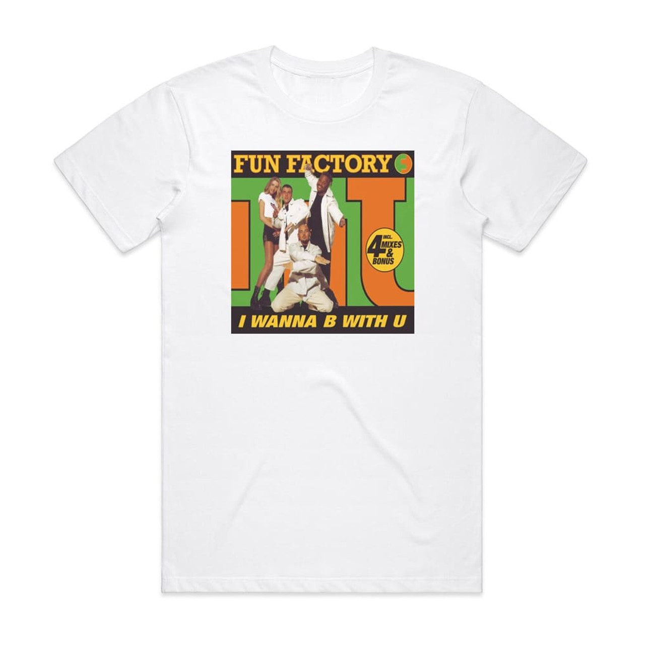 Fun Factory I Wanna B With U Album Cover T-Shirt White