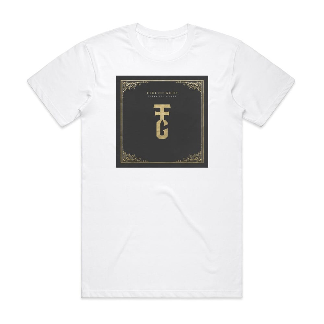 Fire From the Gods Narrative Album Cover T-Shirt White