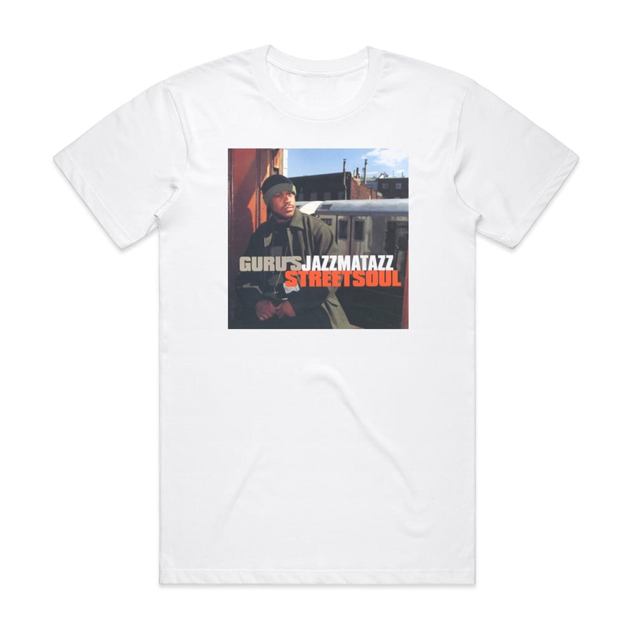 Guru Jazzmatazz Volume 3 Streetsoul Album Cover T-Shirt White