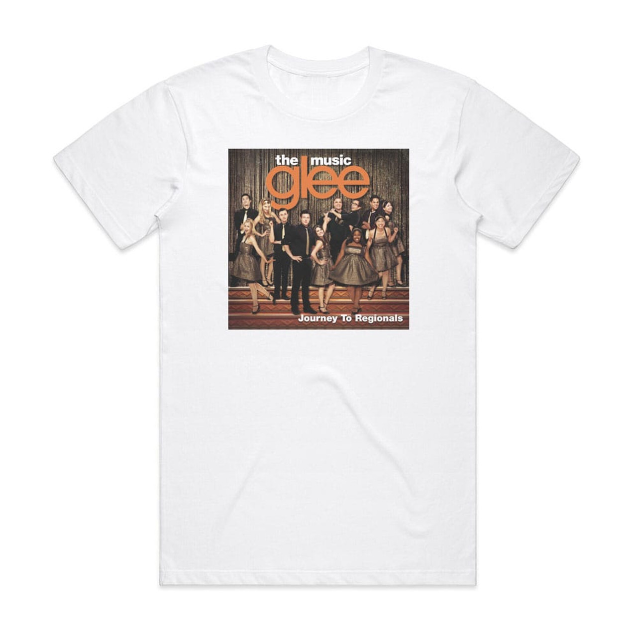 Glee Cast Glee The Music Journey To Regionals Album Cover T-Shirt White