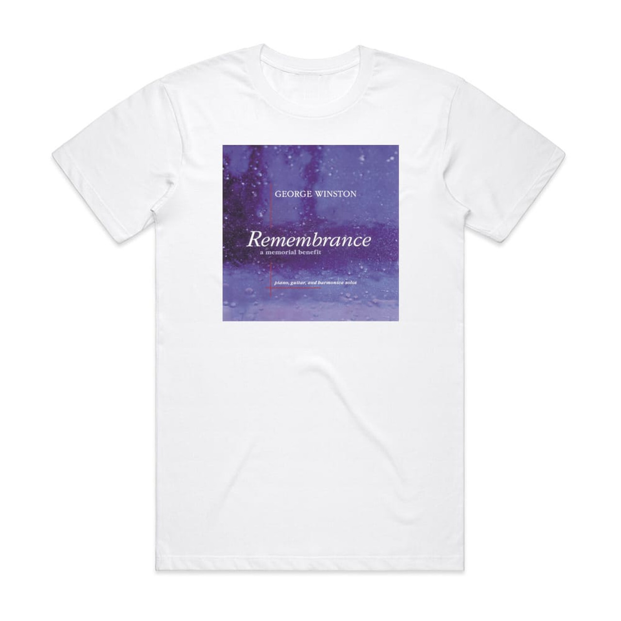 George Winston Remembrance A Memorial Benefit Album Cover T-Shirt White