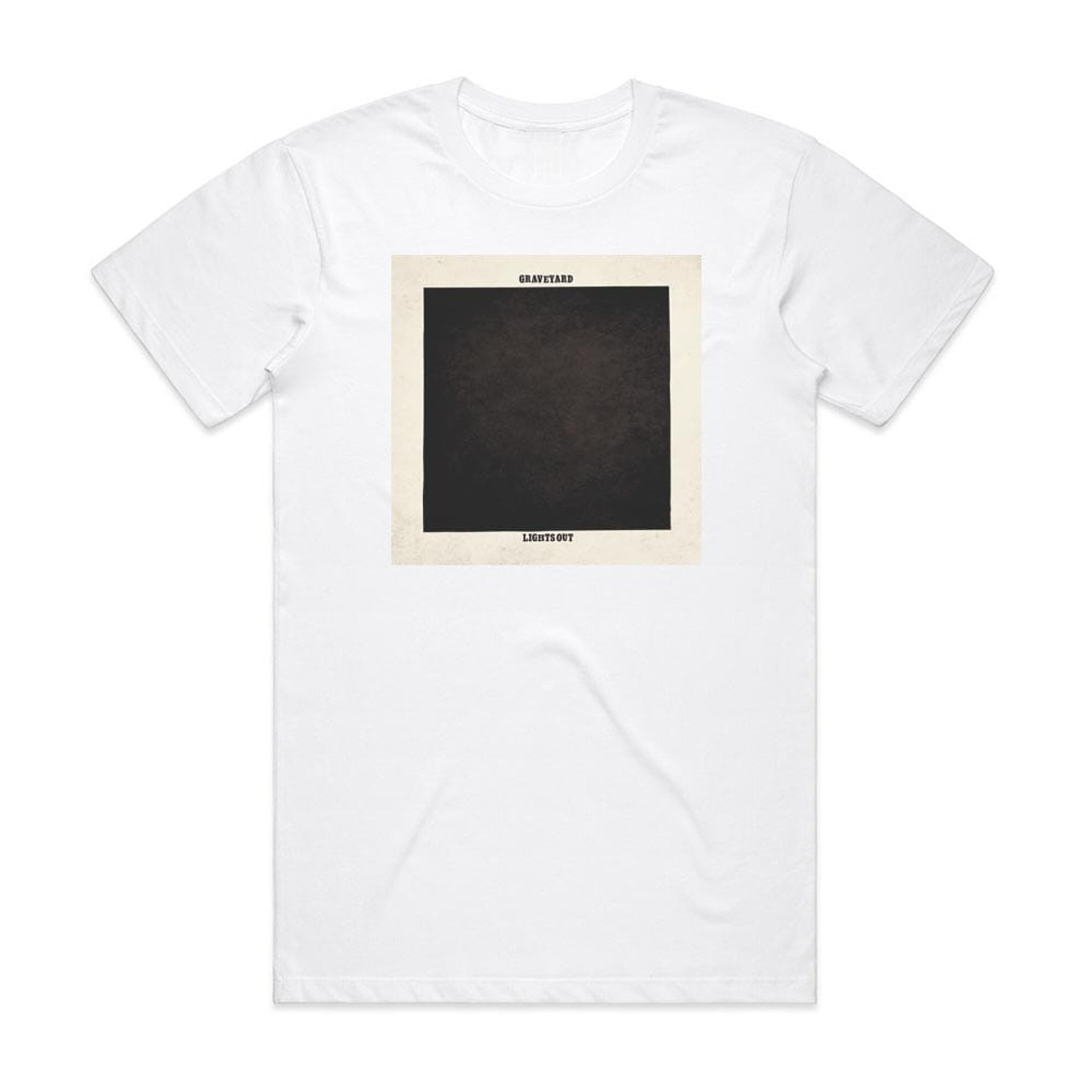 Graveyard Lights Out Album Cover T-Shirt White