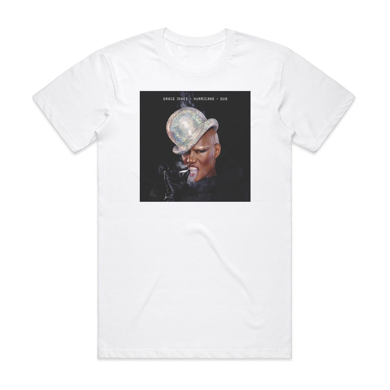 Grace Jones Hurricane Dub Album Cover T-Shirt White