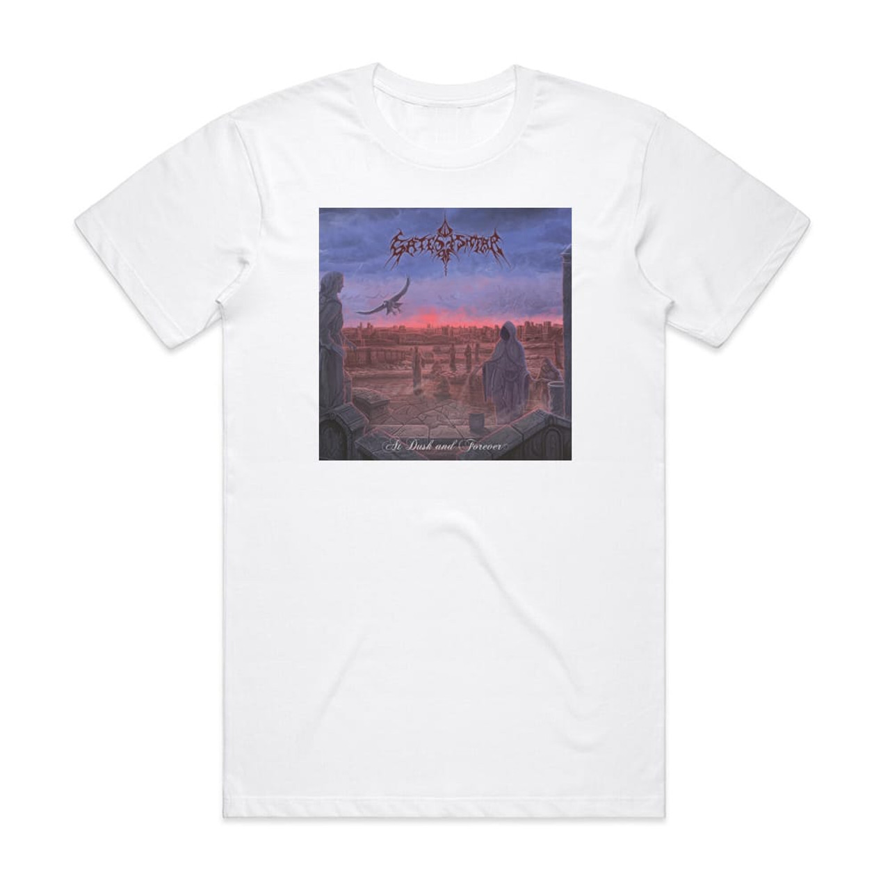 Gates of Ishtar At Dusk And Forever Album Cover T-Shirt White