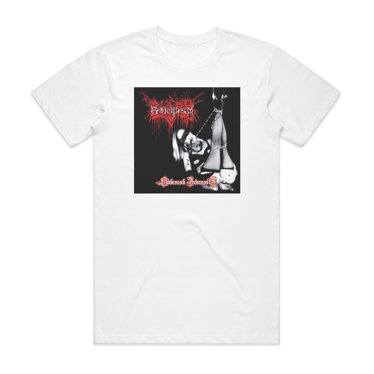 Gorgasm Stabwound Intercourse Album Cover T-Shirt White