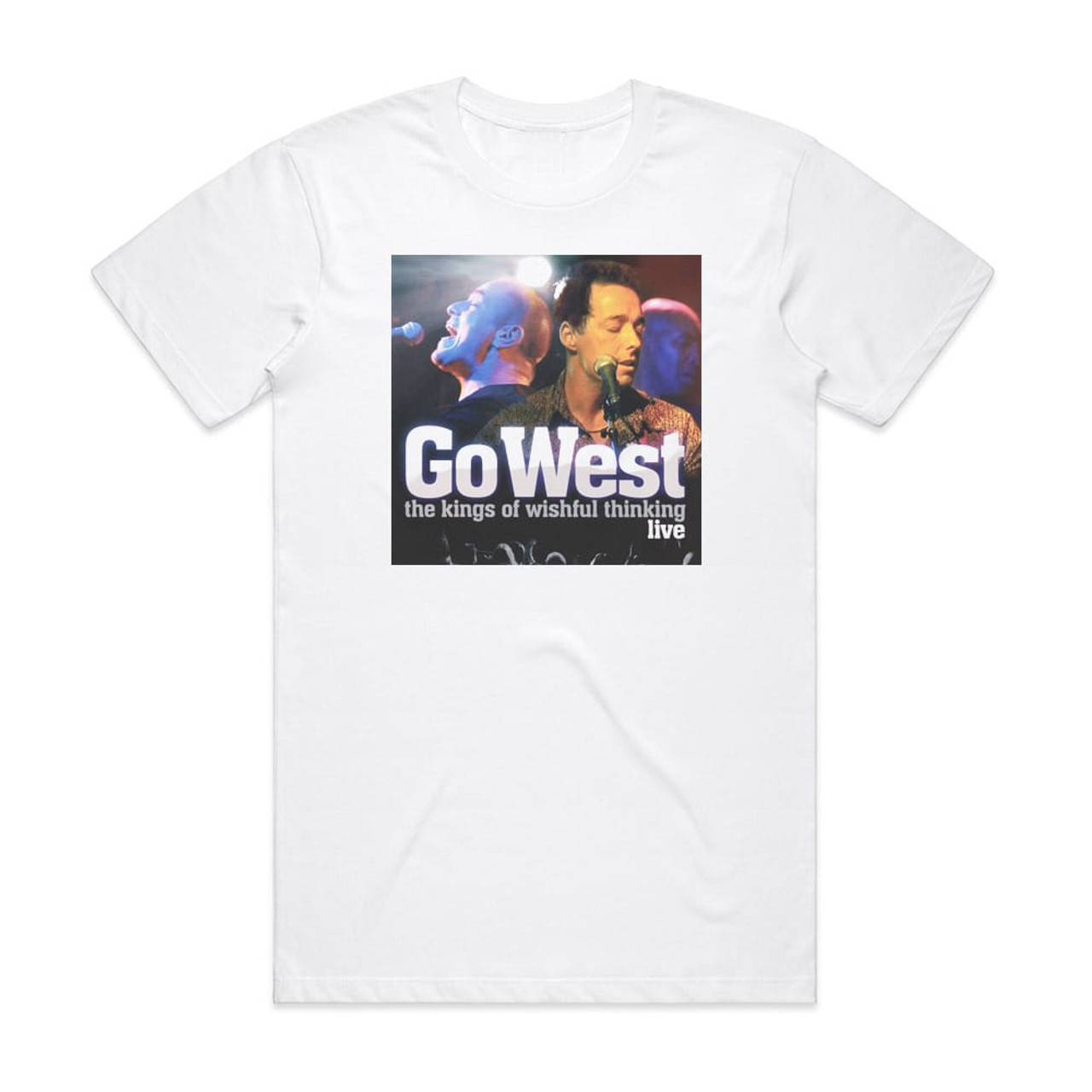 Go West The Kings Of Wishful Thinking Live Album Cover T-Shirt White