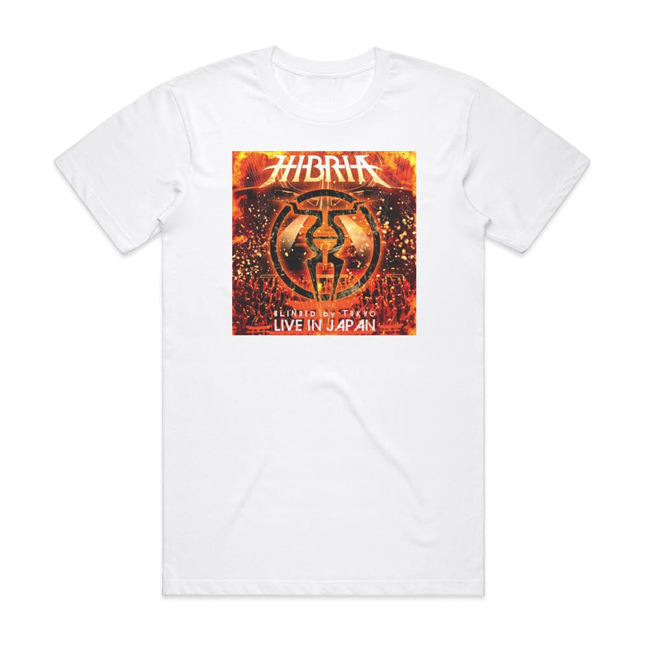 Hibria Blinded By Tokyo Live In Japan Album Cover T-Shirt White