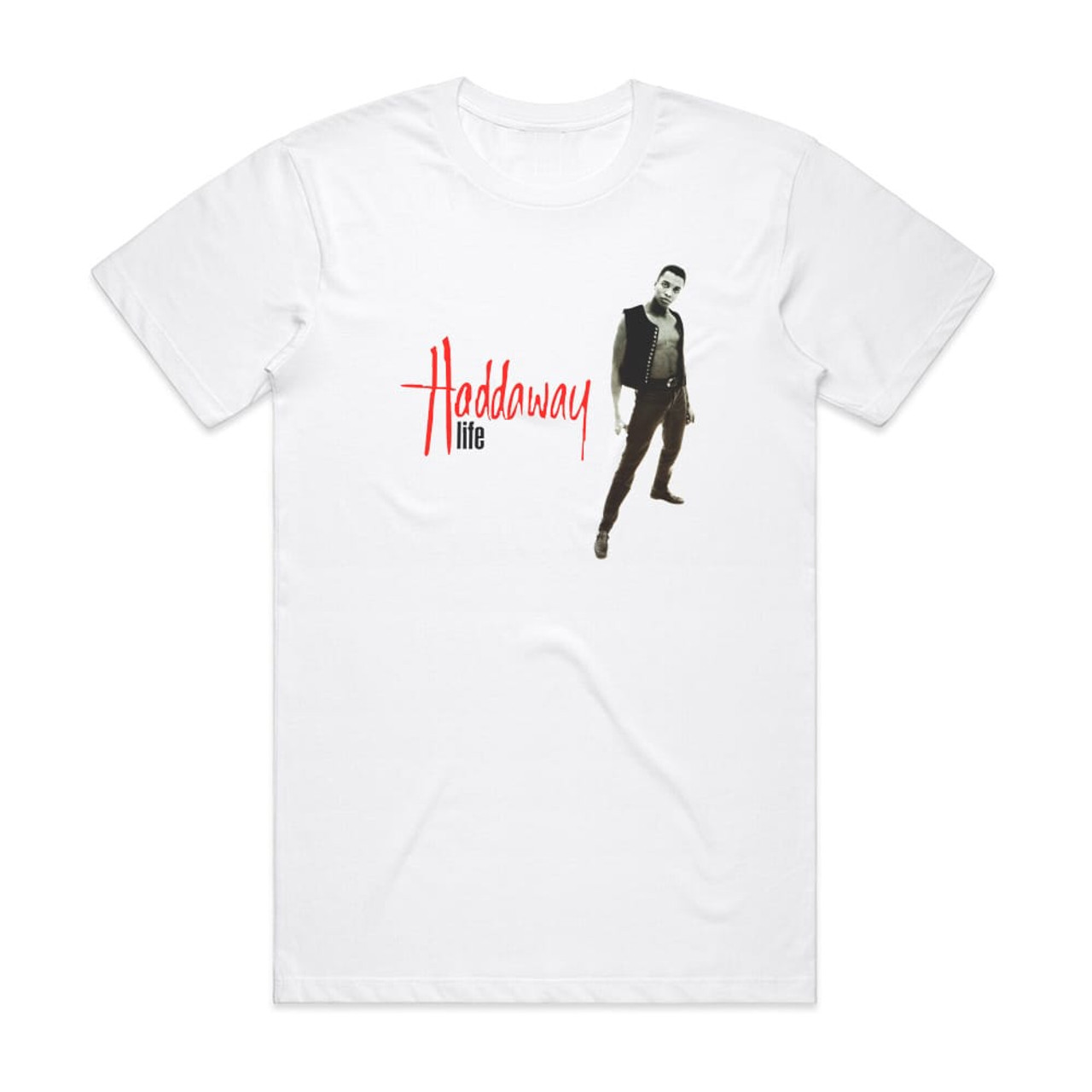 Haddaway Life Album Cover T-Shirt White