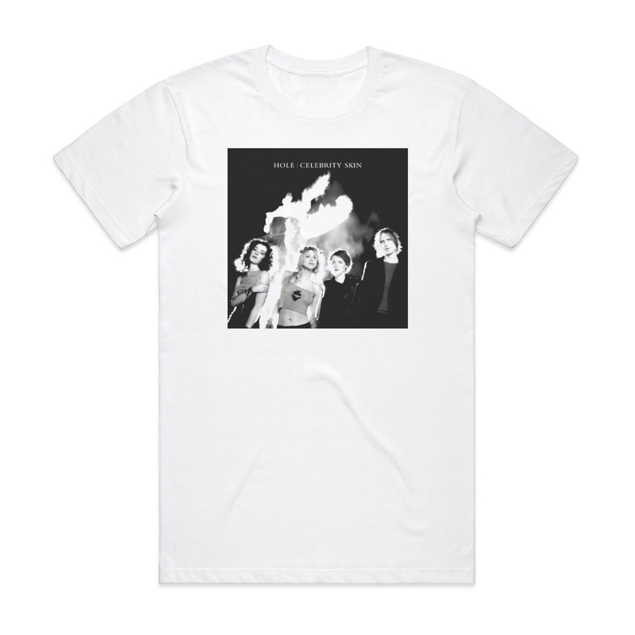 Hole Celebrity Skin Album Cover T-Shirt White