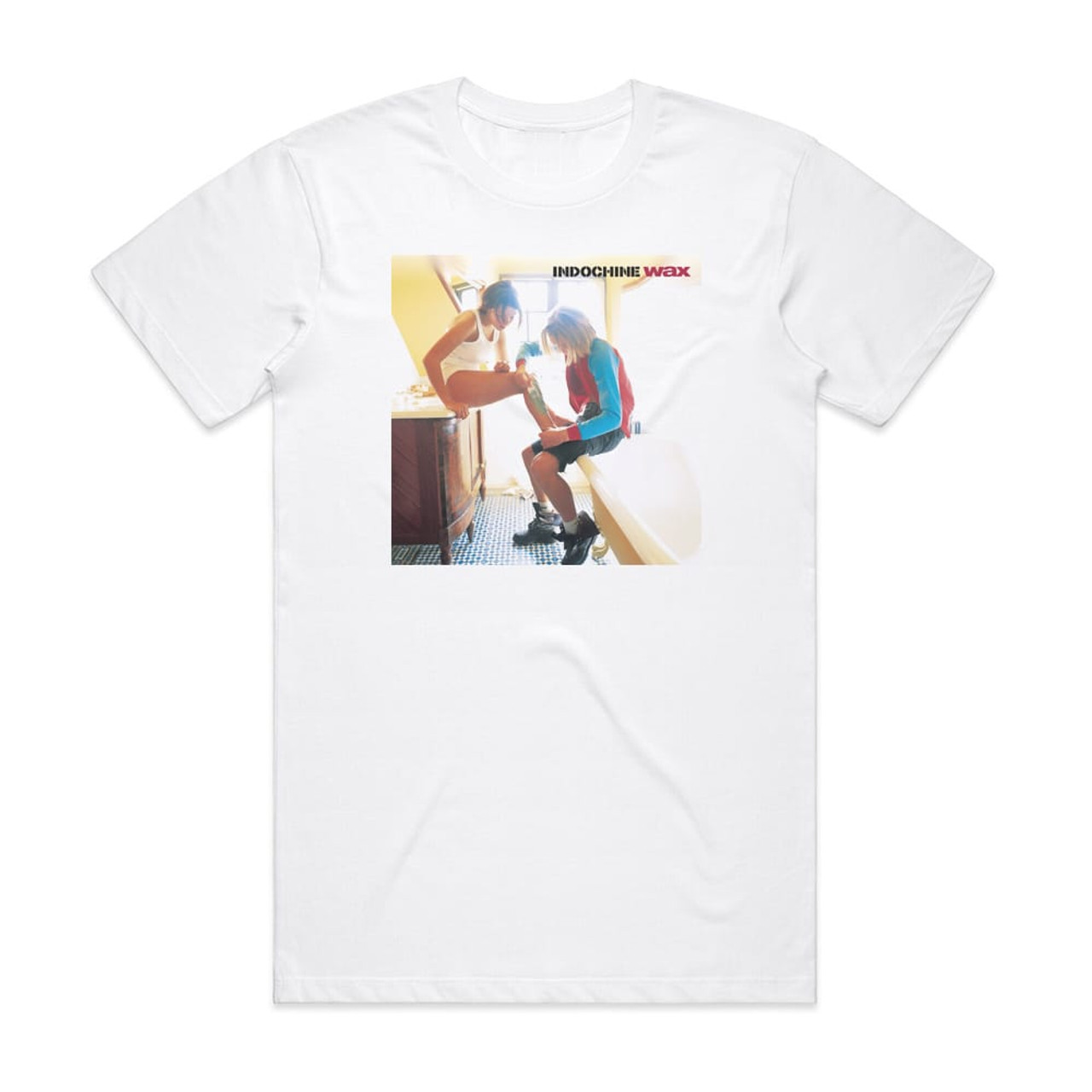 Indochine Wax Album Cover T Shirt White