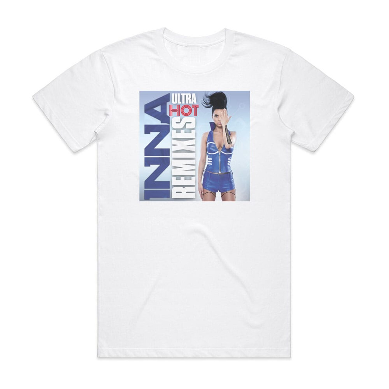 Inna Ultra Hot Remixes Album Cover T-Shirt White