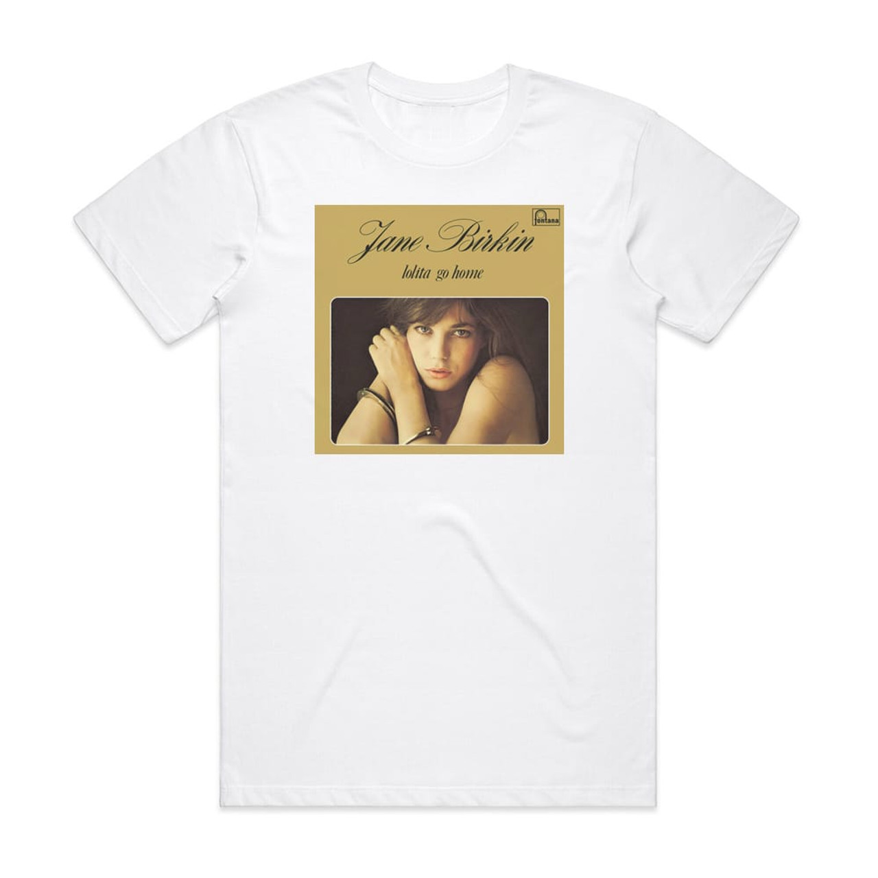 Jane Birkin Lolita Go Home Album Cover T-Shirt White