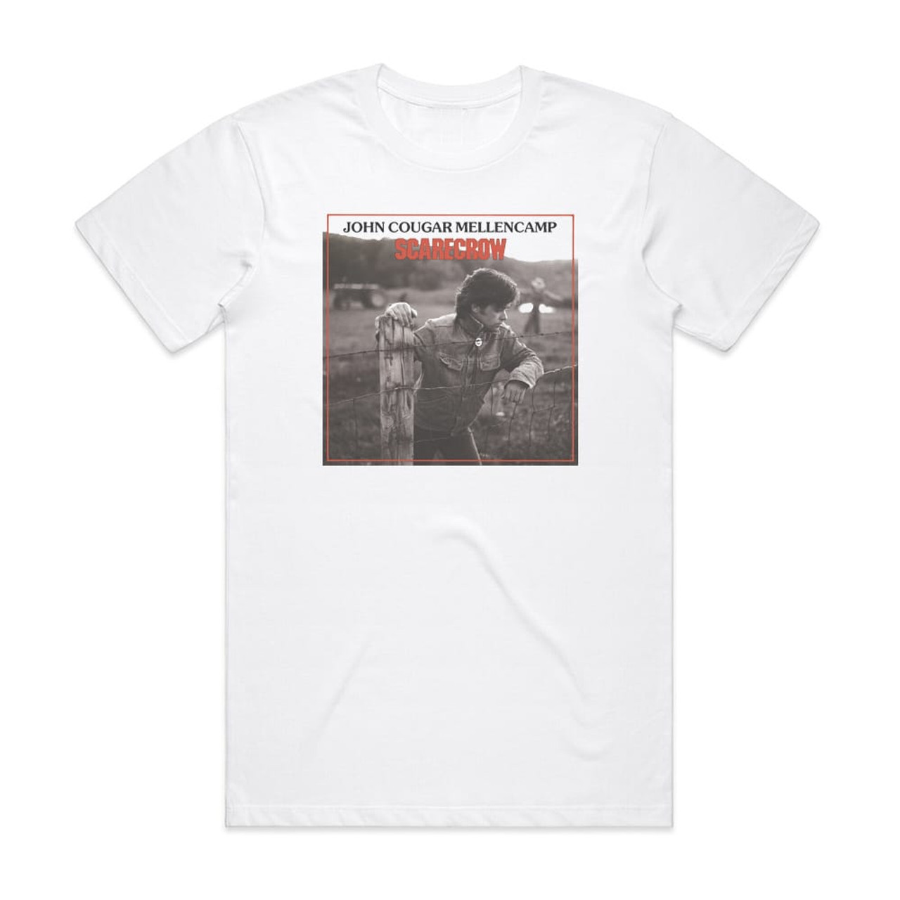 John Mellencamp Scarecrow 1 Album Cover T-Shirt White