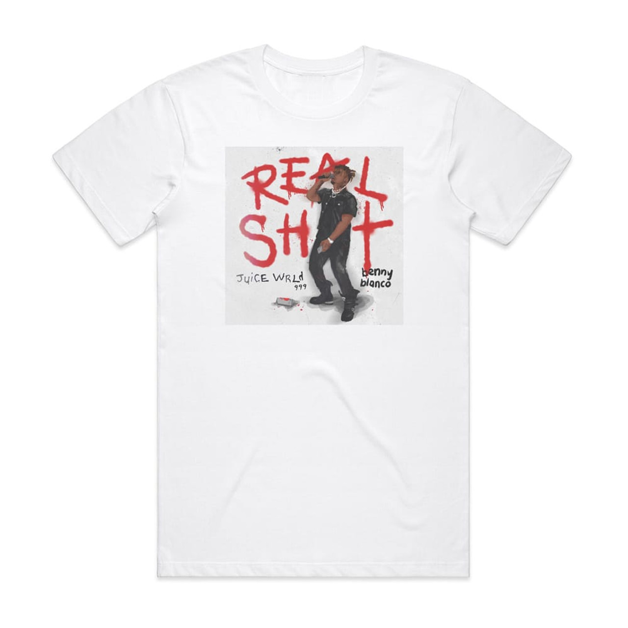 Juice WRLD Real Shit Album Cover T-Shirt White