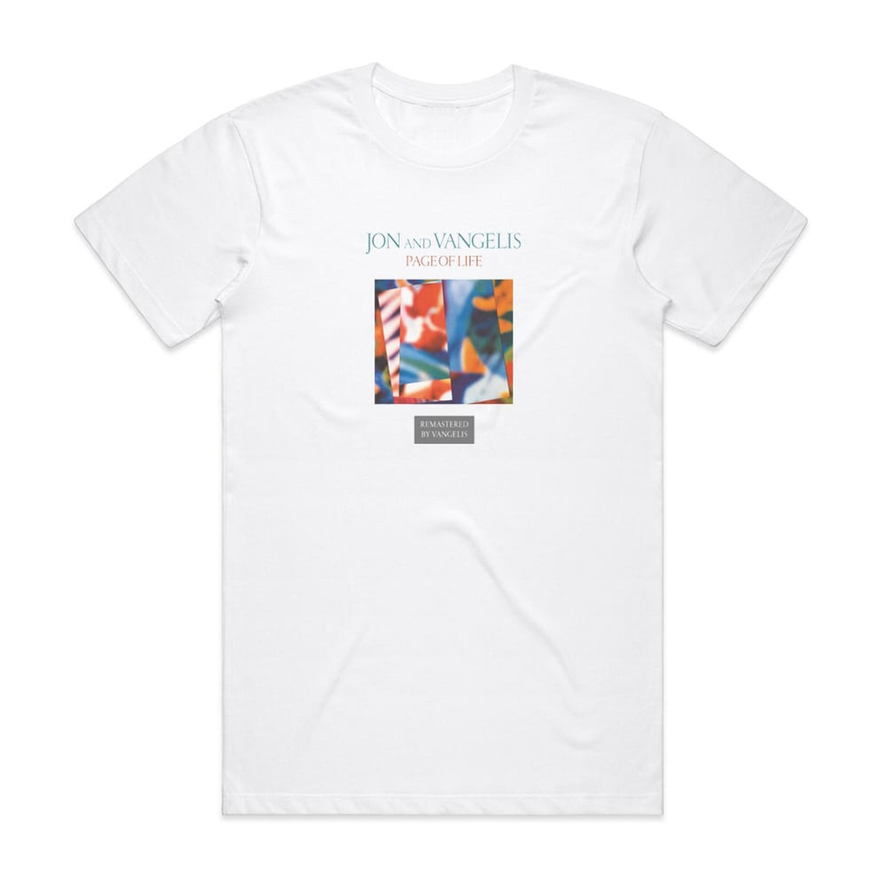 Jon and Vangelis Page Of Life Album Cover T-Shirt White