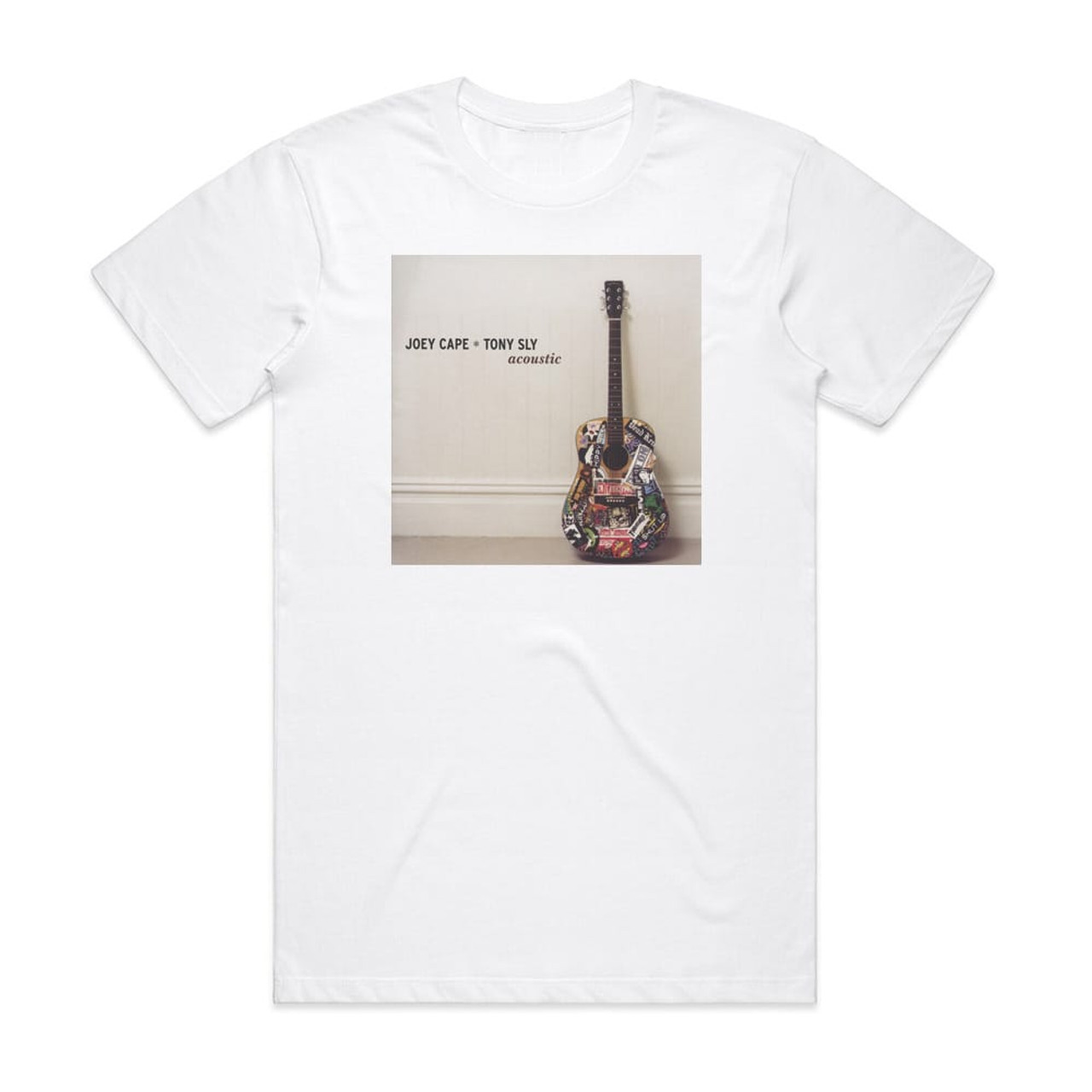 Joey Cape Joey Cape And Tony Sly Acoustic Album Cover T-Shirt White