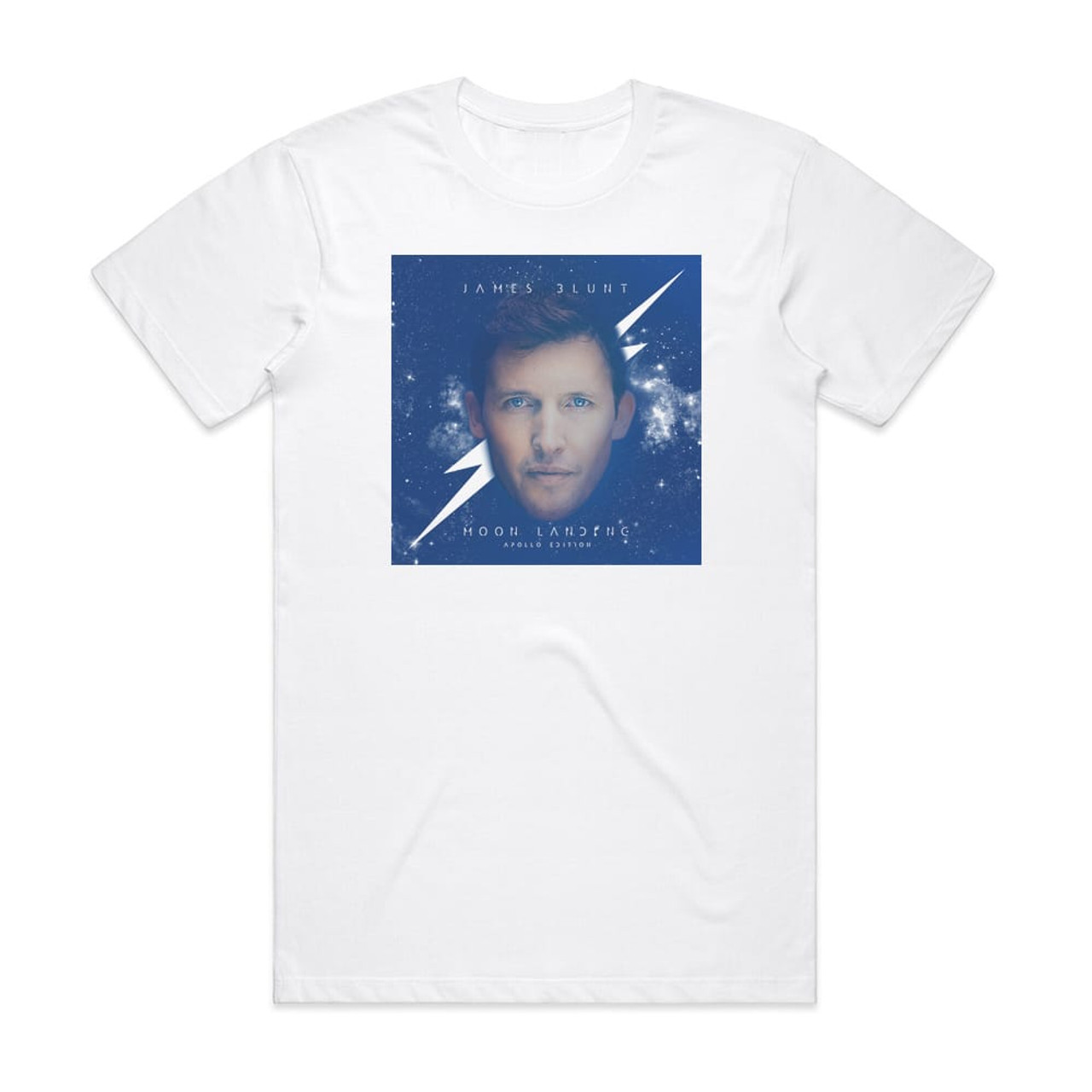 James Blunt Moon Landing 2 Album Cover T-Shirt White