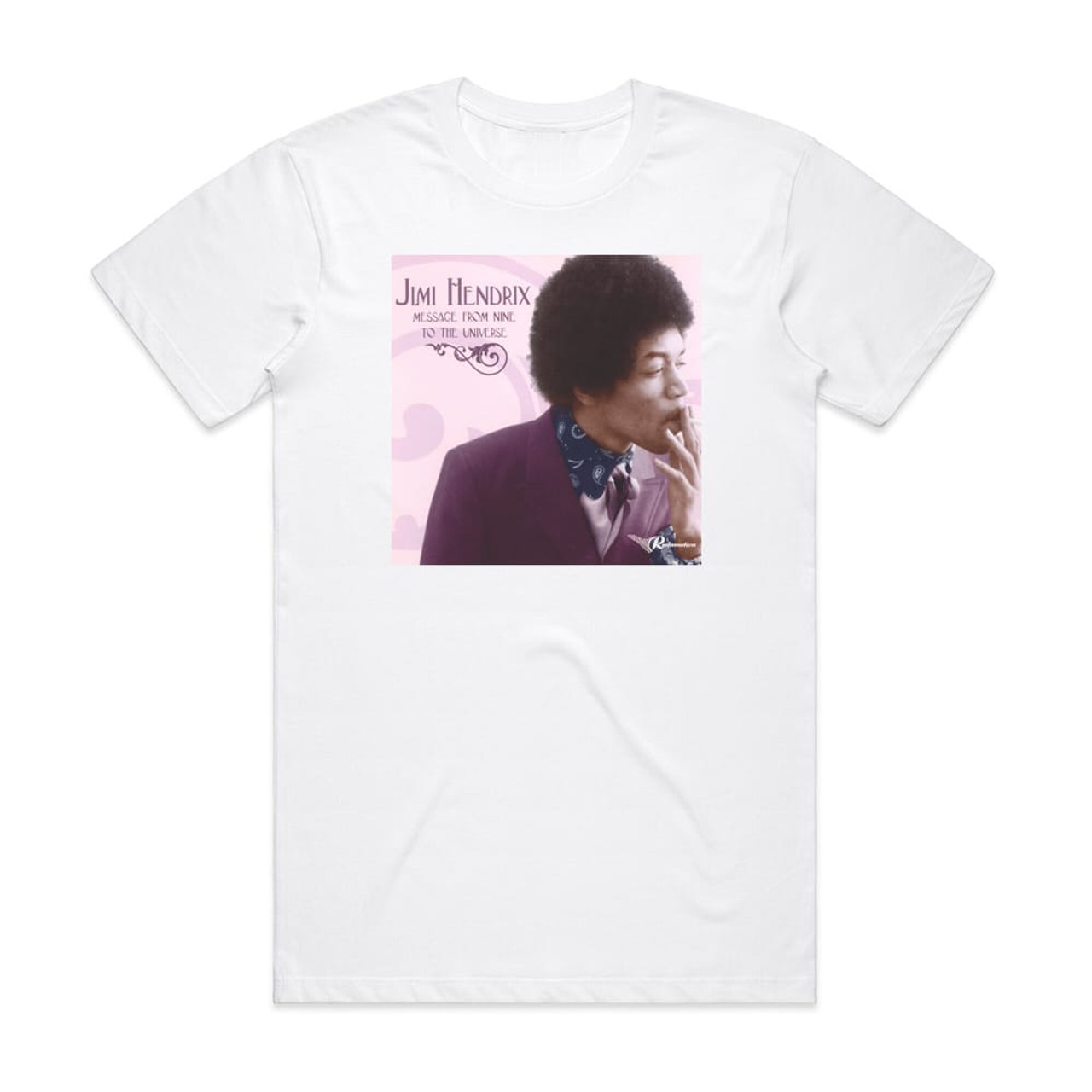 Jimi Hendrix Message From Nine To The Universe Album Cover T-Shirt White