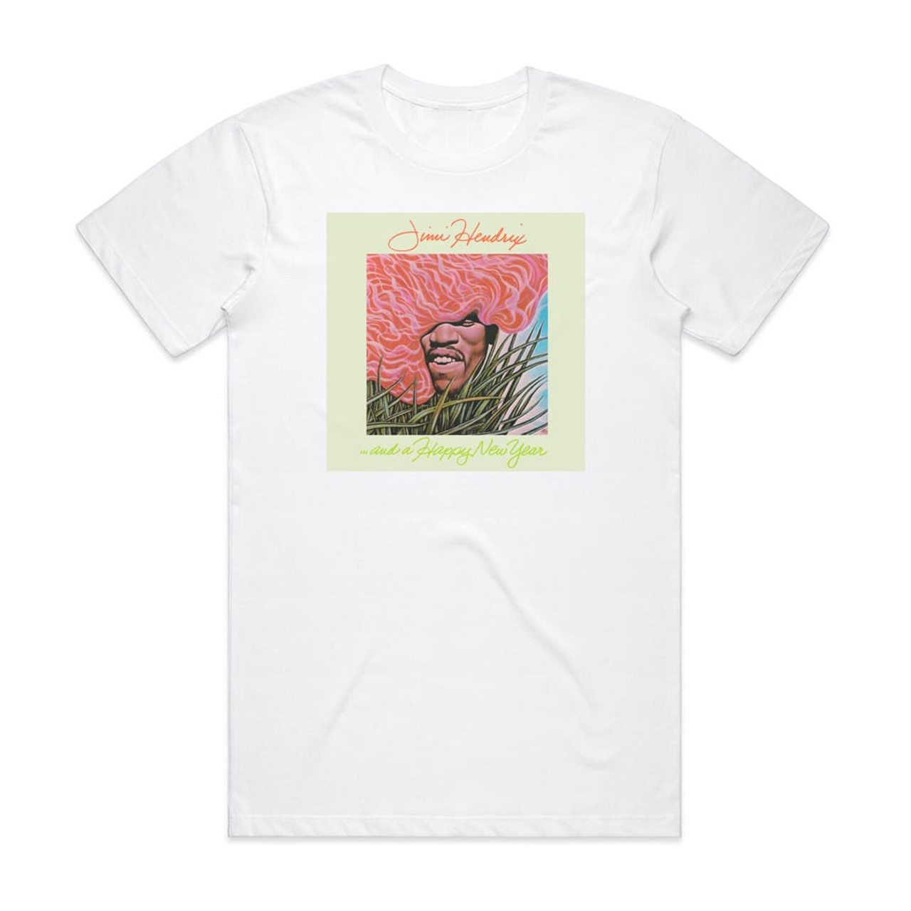 Jimi Hendrix And A Happy New Year Album Cover T-Shirt White