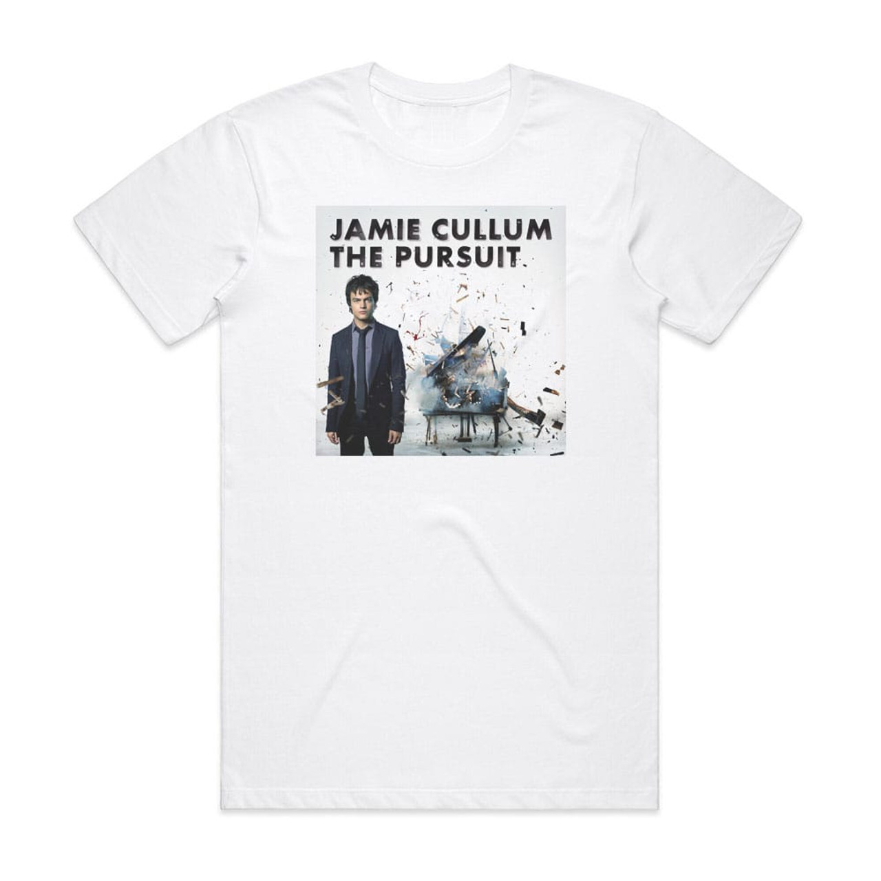 Jamie Cullum The Pursuit Album Cover T-Shirt White