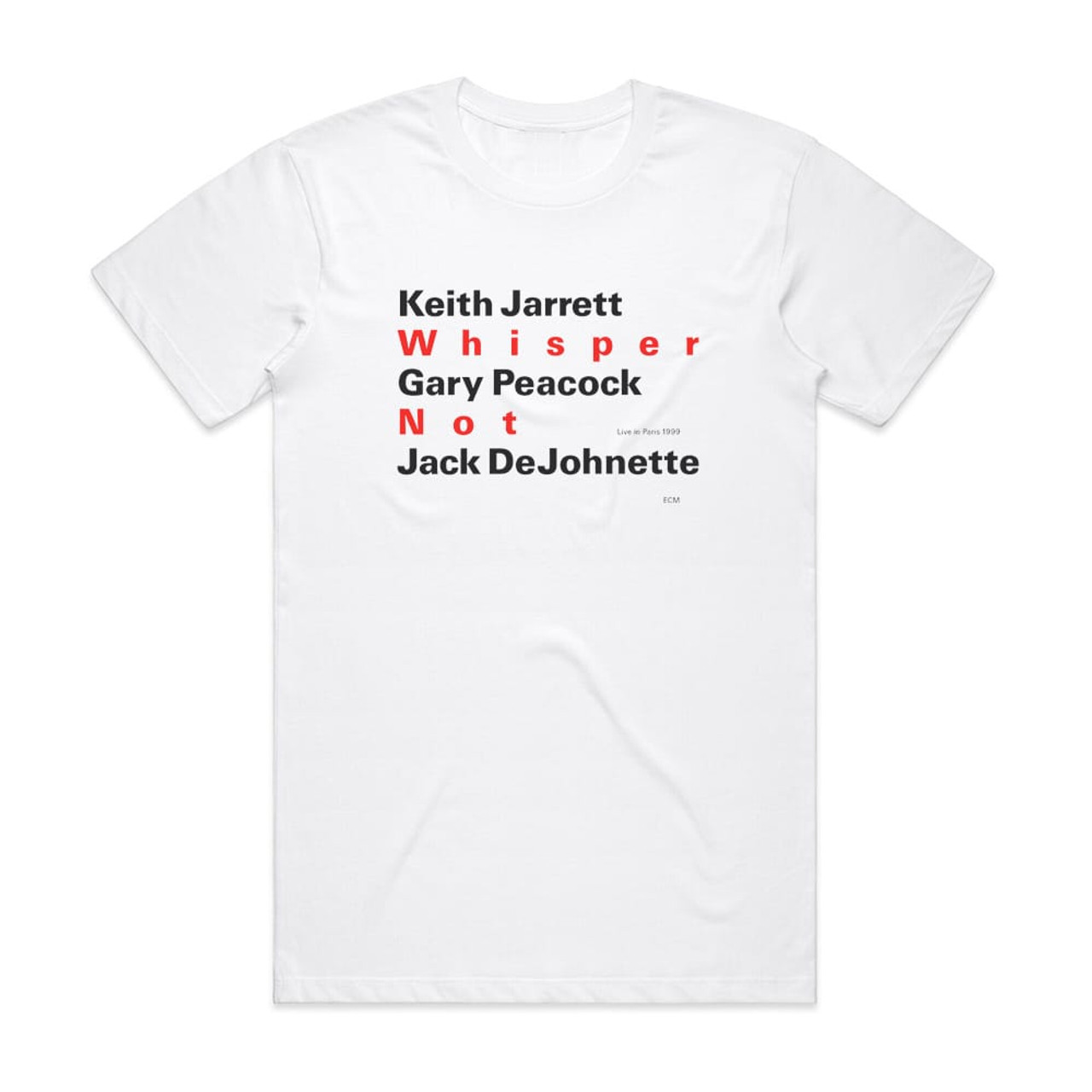 Keith Jarrett Trio Whisper Not Album Cover T-Shirt White