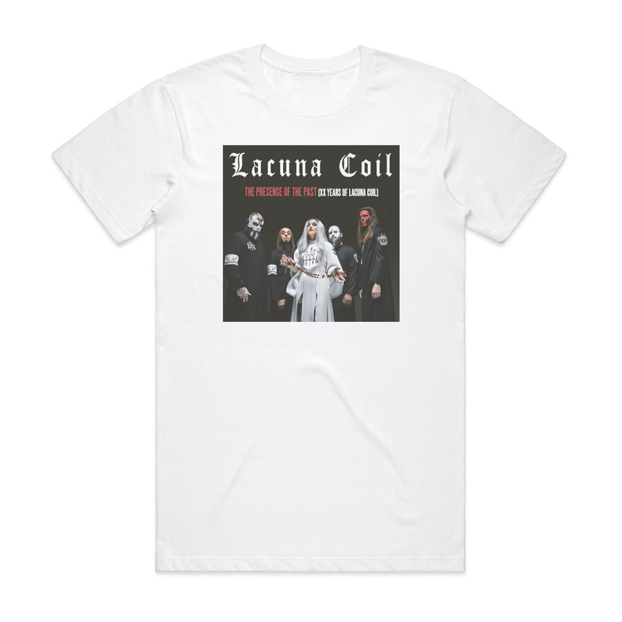 Lacuna Coil Presence Of The Past Album Cover T-Shirt White