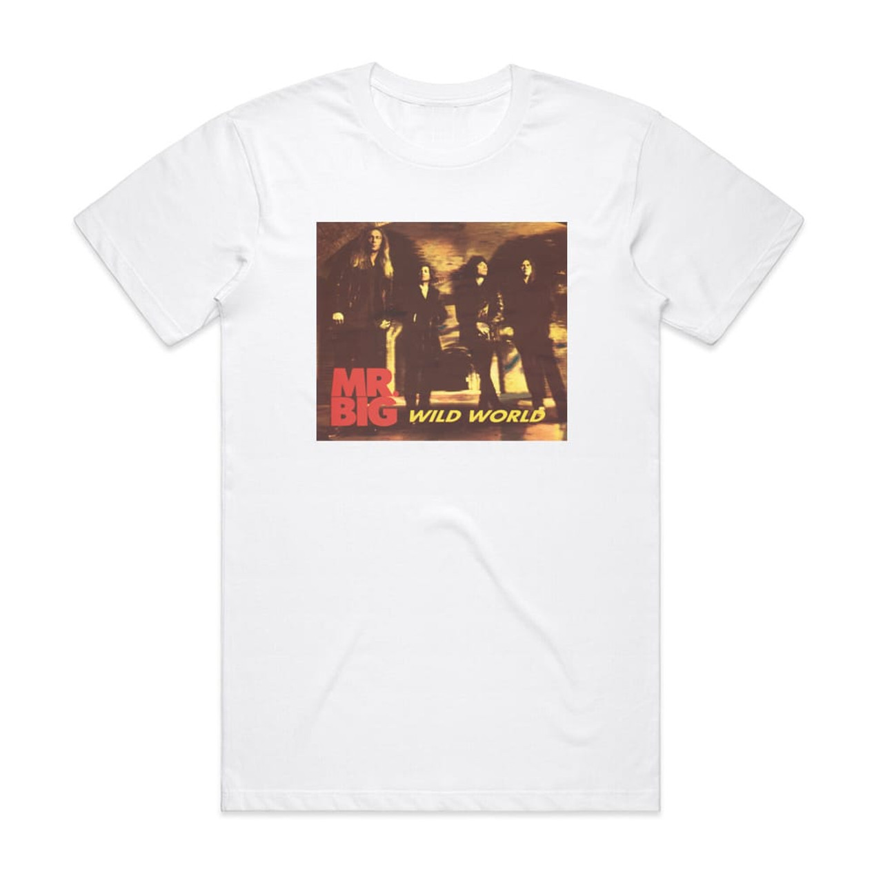 Mr Big Wild World Album Cover T-Shirt White