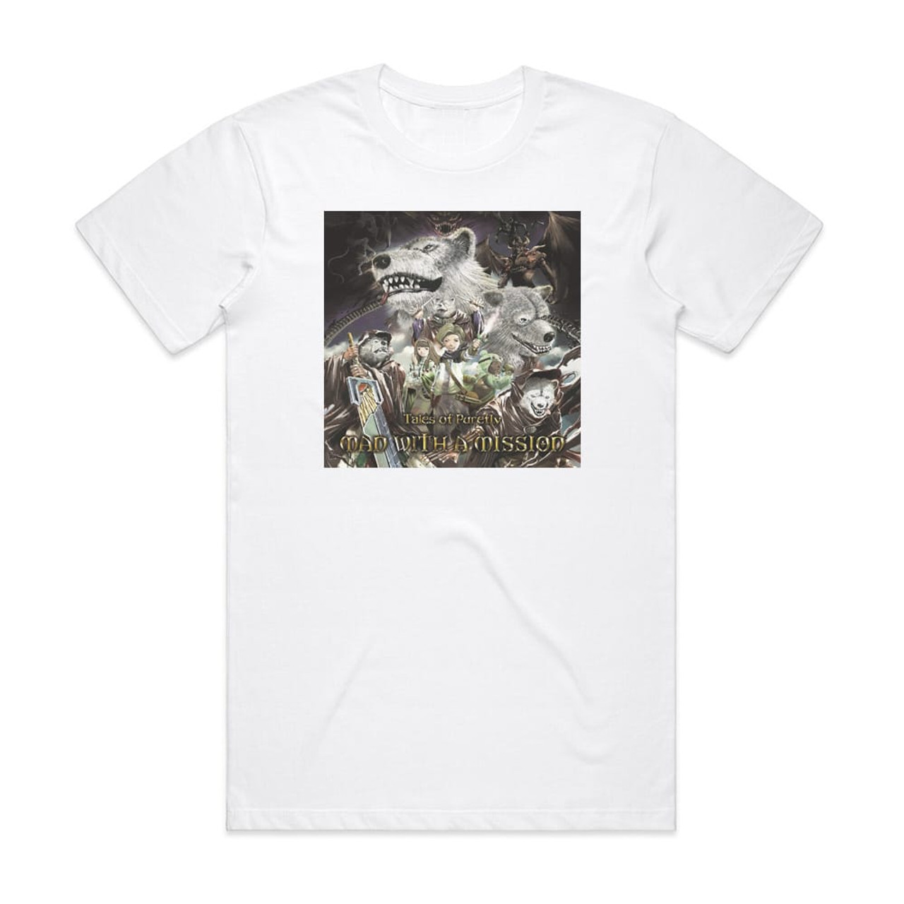 MAN WITH A MISSION Tales Of Purefly 1 Album Cover T-Shirt White