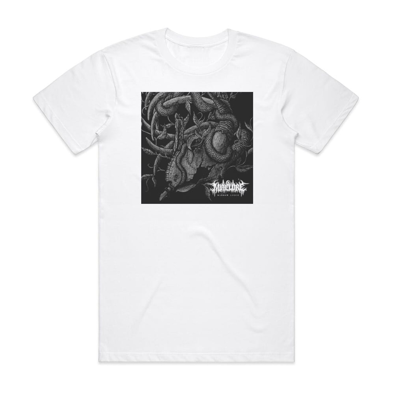 Mire Lore Marrow Leech Album Cover T-Shirt White