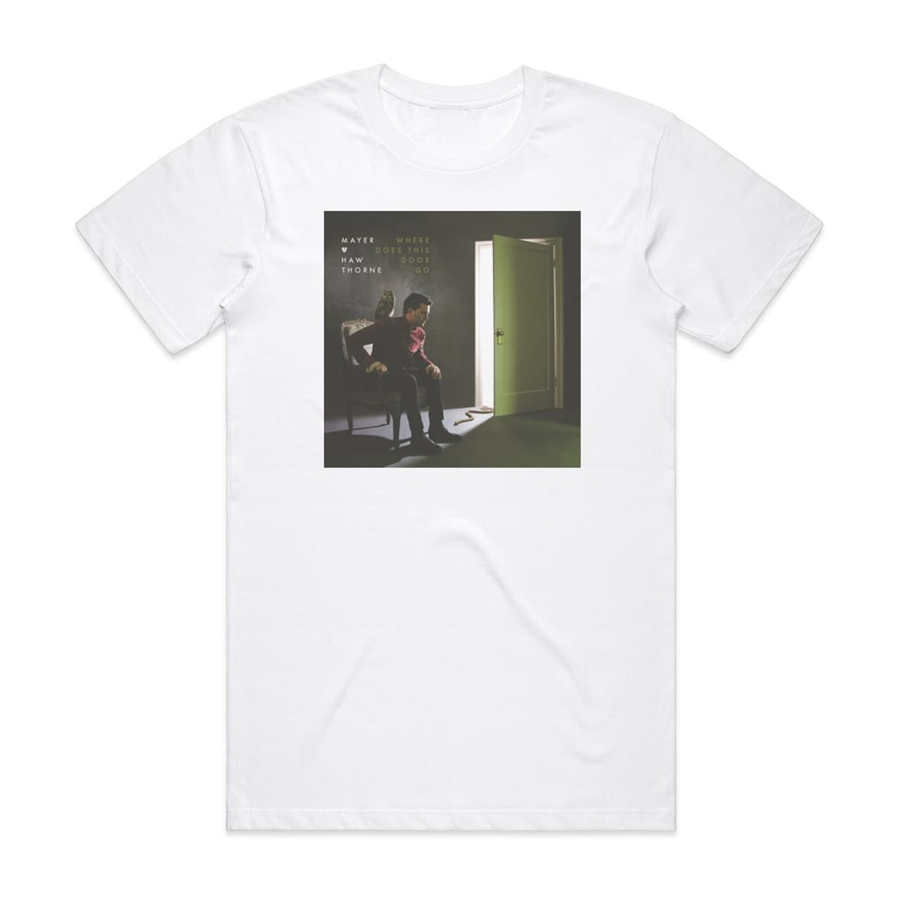 Mayer Hawthorne Where Does This Door Go Album Cover T-Shirt White